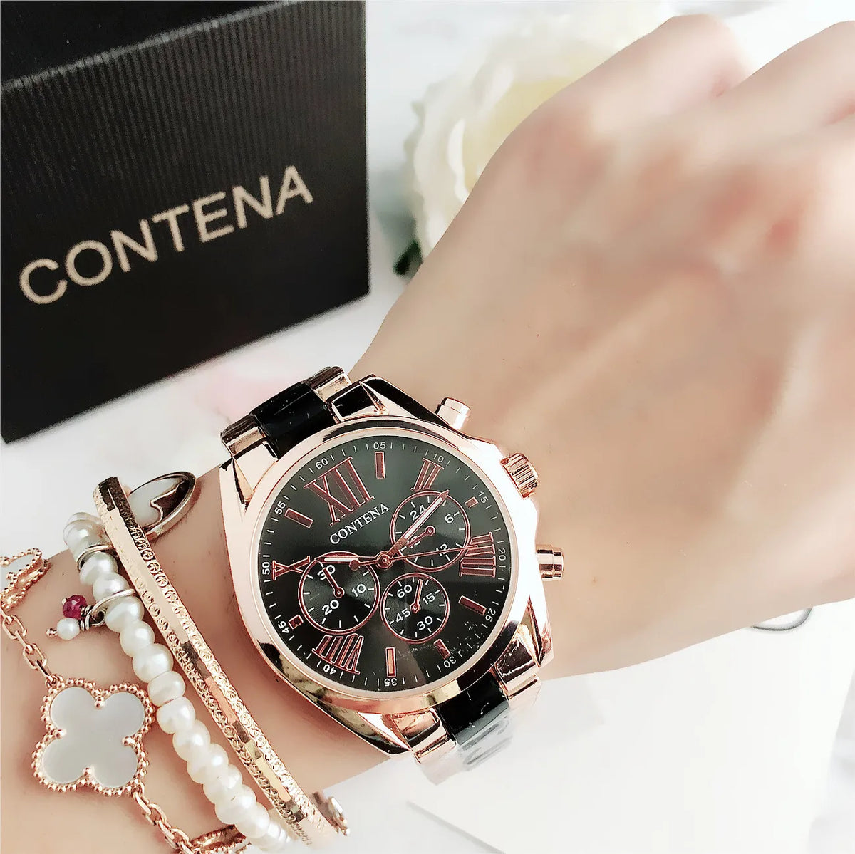 Rose Gold Stainless Steel Women's Watch