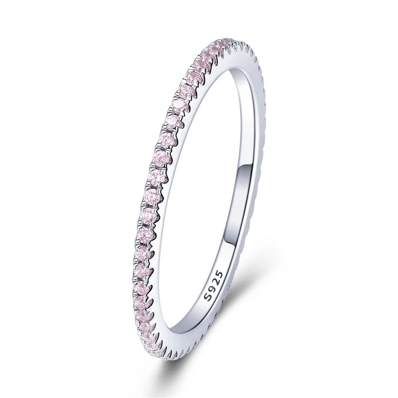 Gold Plated Simulated Diamond Stackable Rings for Women