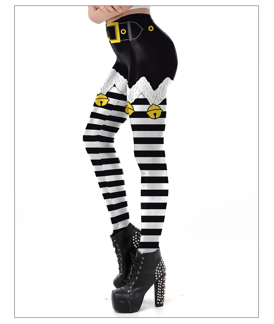 Warm Cozy Festive Christmas Knit Leggings for Women