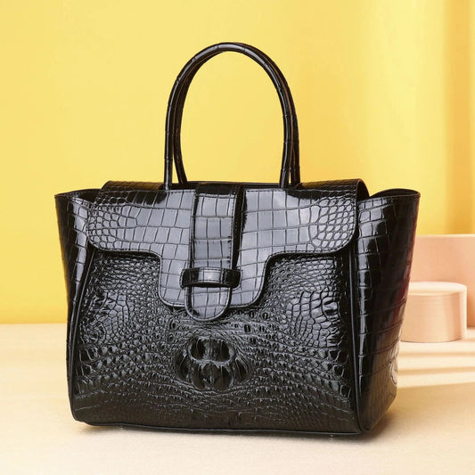 2025 New Luxury Trendy  High Quality Crocodile Pattern Shoulder Bag for Women, Large Capacity Fashionable Handbag