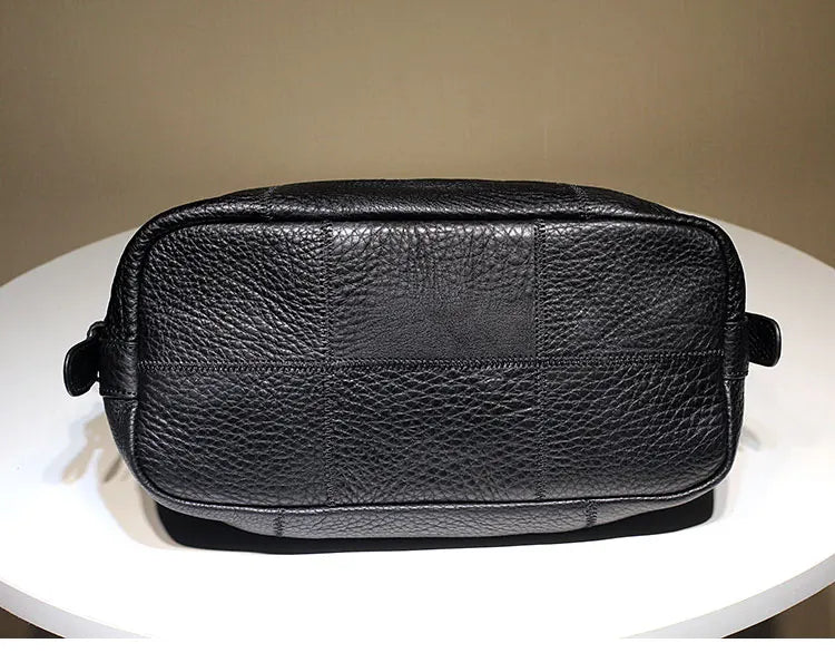 Patchwork Genuine Leather Crossbody Bag for Women