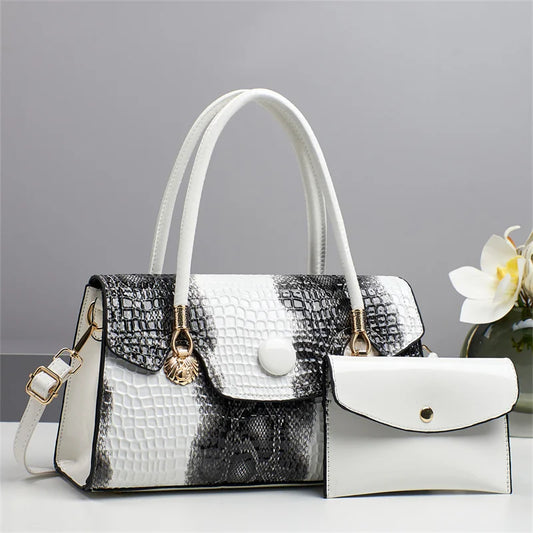 2025 Bag for Women Two Pieces Set Fashion Ladies Handbag Big Capacity Shoulder Large Capacity Bag for Business Versatile Handbag