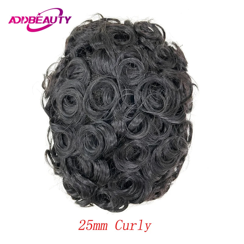 Natural Hairline Human Hair Toupee Hair System for Men