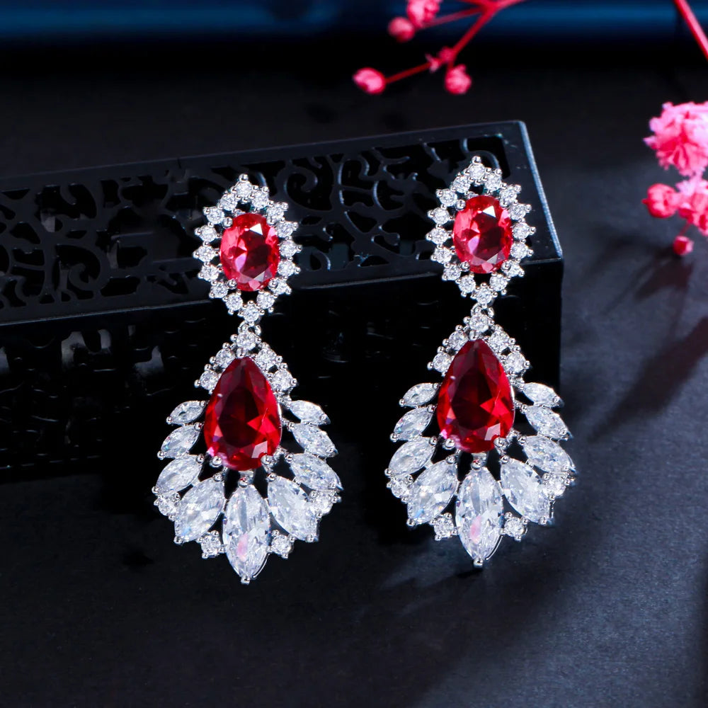 Elegant Cubic Zirconia Chandelier Drop Earrings for Women