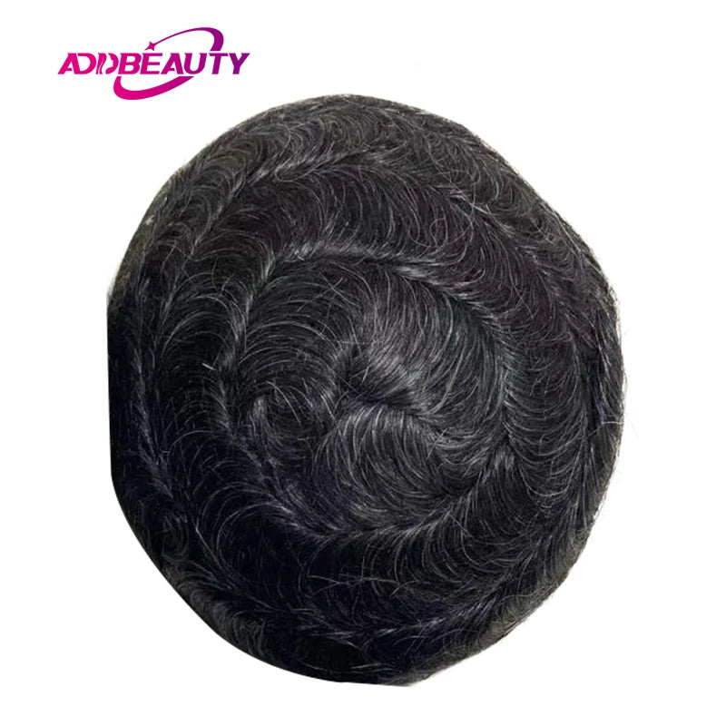 Natural Hairline Human Hair Toupee Hair System for Men