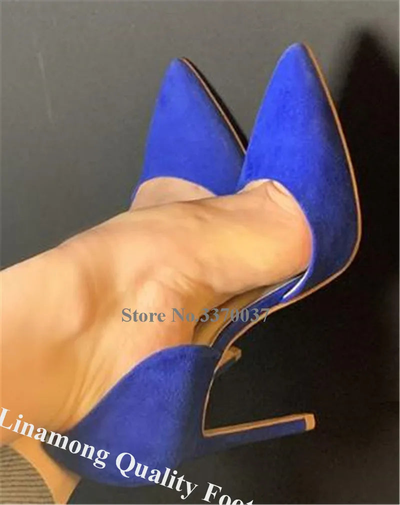Elegant Dark Green Suede Pointed Toe Stiletto Pumps for Women