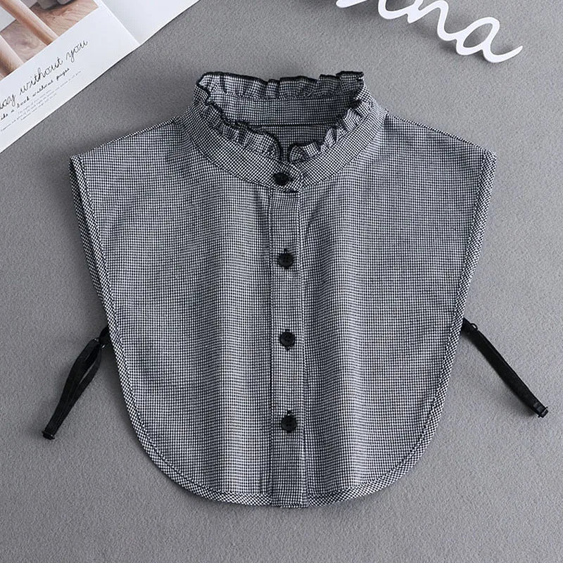 White Fake Collar Shirt Women Shawl Detachable Shirt Collar Lace False Collar Lapel Blouse Women Clothes Accessories Faux Col