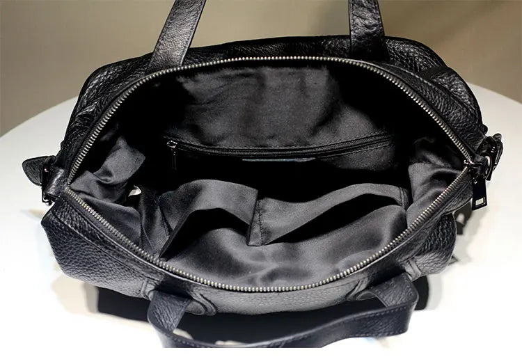 Patchwork Genuine Leather Crossbody Bag for Women