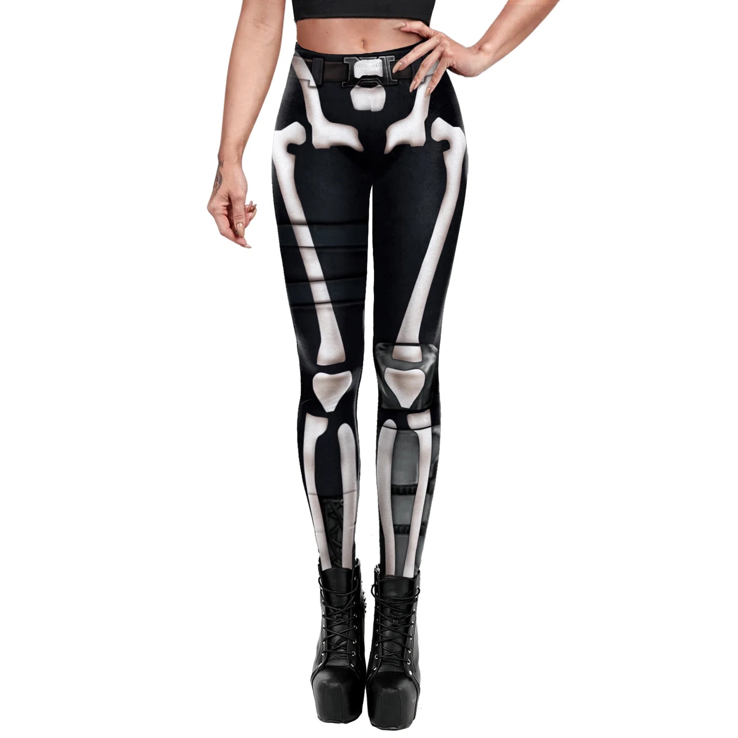 Three Dimensional Skeleton Cosplay Leggings for Women