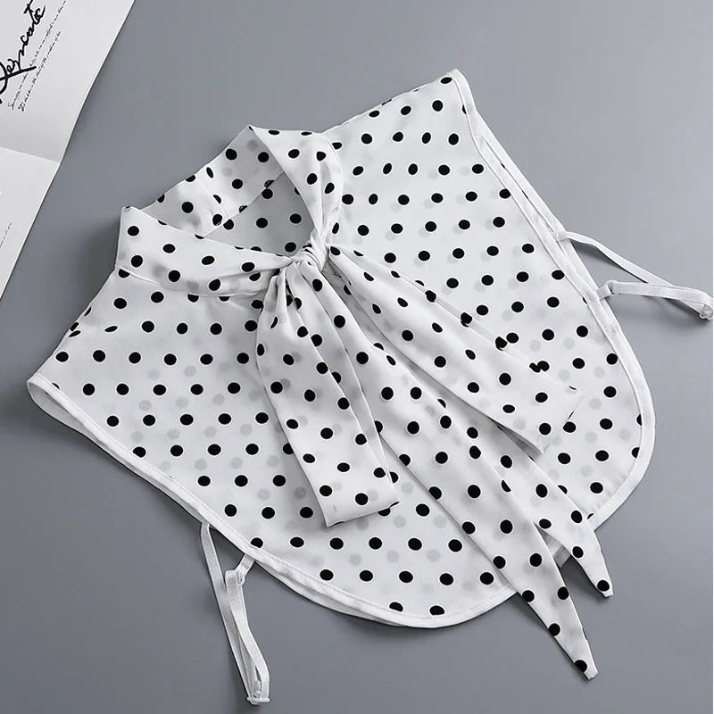 White Fake Collar Shirt Women Shawl Detachable Shirt Collar Lace False Collar Lapel Blouse Women Clothes Accessories Faux Col