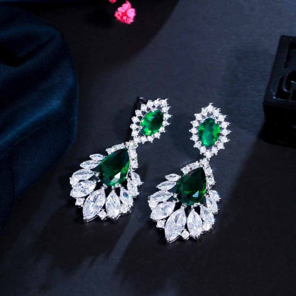 Elegant Cubic Zirconia Chandelier Drop Earrings for Women