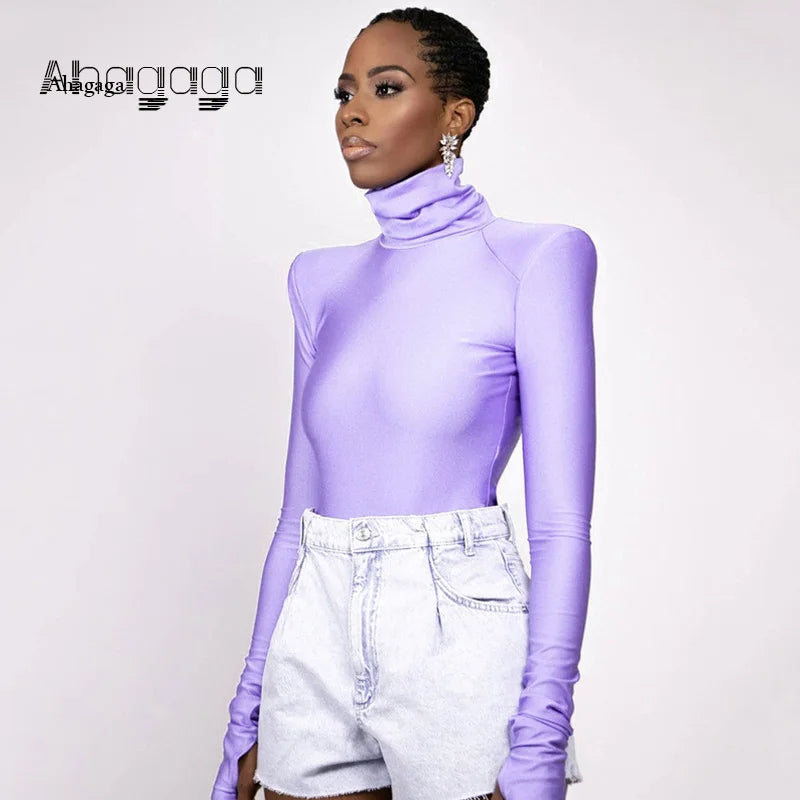 Long Sleeve Stretch Slim Fit One Piece Jumpsuit for Women