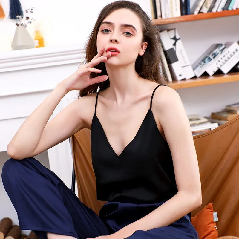 Elegant Satin Halter Neck Sleeveless Crop Top for Women