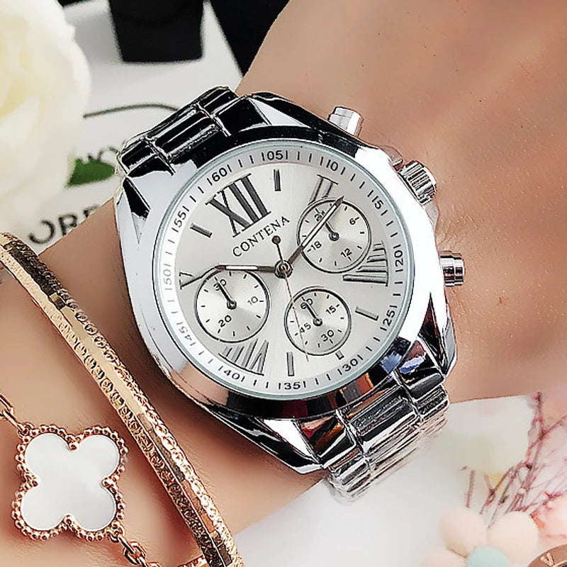 Stainless Steel Roman Numeral Watch