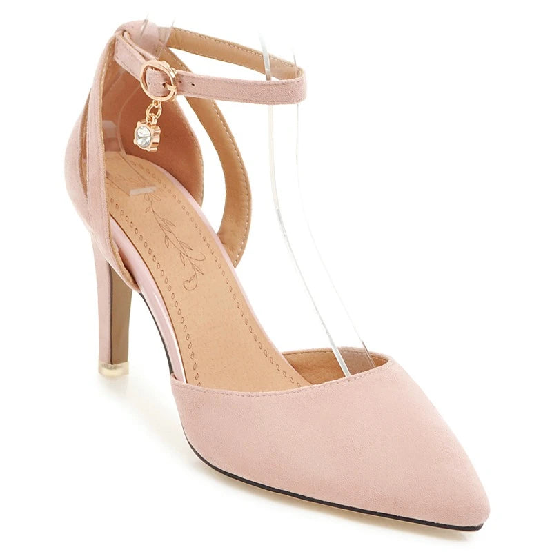 Elegant Pointed Toe Buckle Pumps