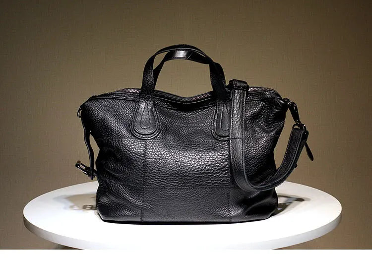 Patchwork Genuine Leather Crossbody Bag for Women