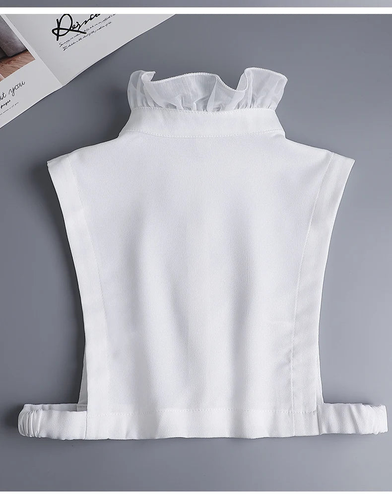 White Fake Collar Shirt Women Shawl Detachable Shirt Collar Lace False Collar Lapel Blouse Women Clothes Accessories Faux Col