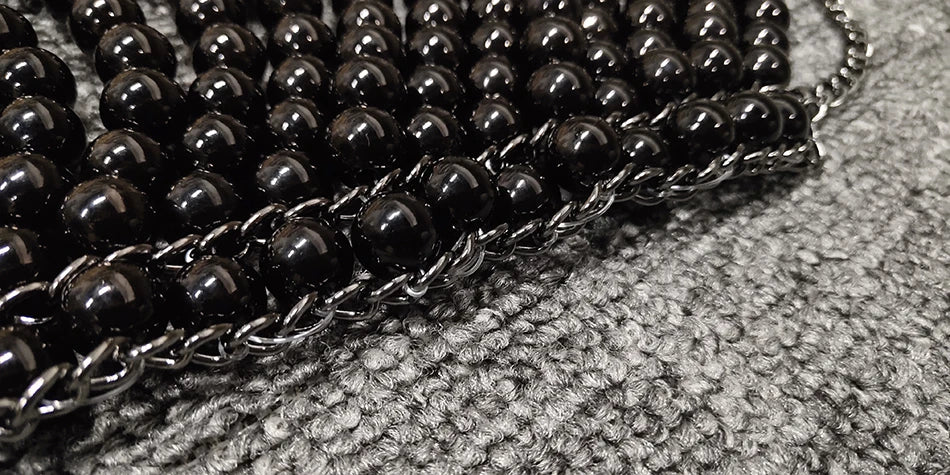 Pearl Beaded Shawl Top