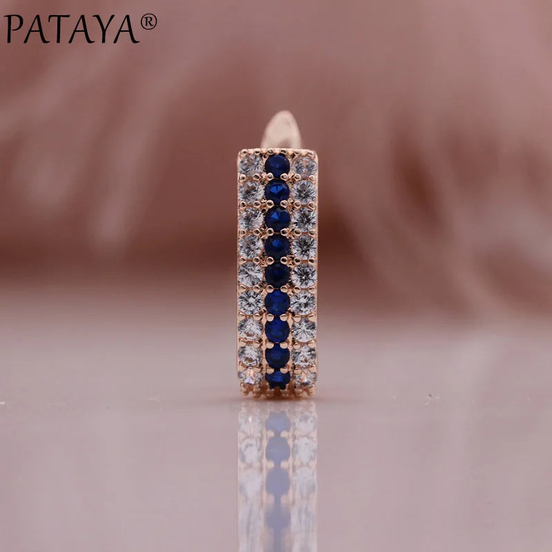 Blue Cubic Zirconia Drop Earrings