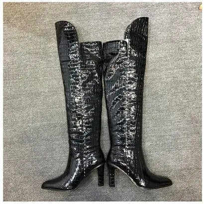 Fashion Winter Chunky Heel Over The Knee Boots For Women
