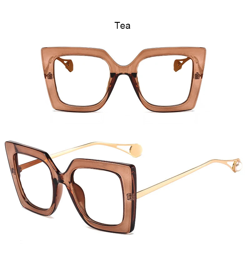 Oversized Leopard Blue Light Blocking Reading Glasses for Women