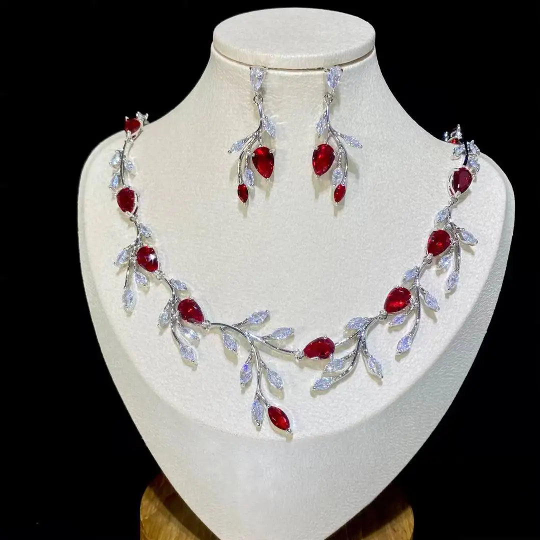 Water Drop Vine Zirconia Set