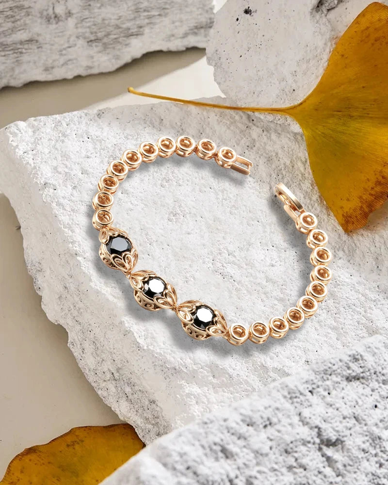 Brown Cubic Zirconia Snake Drop Earrings