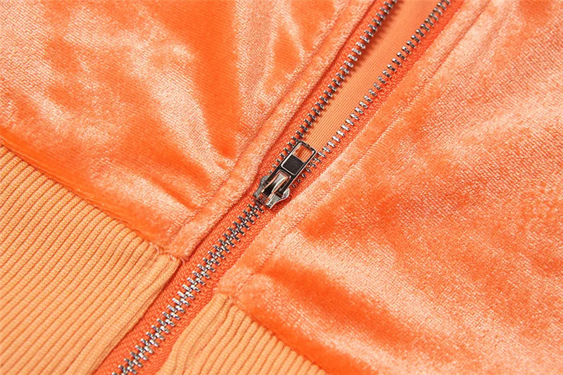Zippered Turtleneck Velour Two Piece Wide Leg Set for Women
