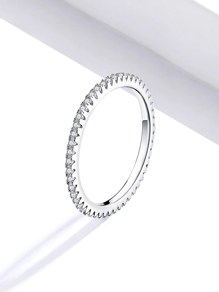 Gold Plated Simulated Diamond Stackable Rings for Women