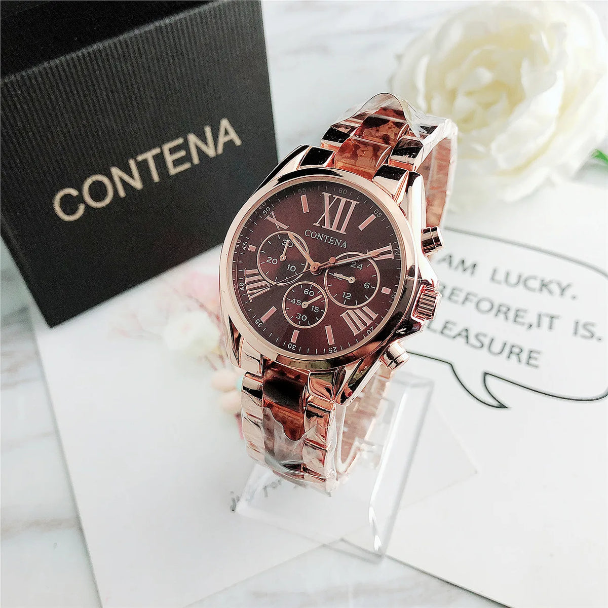 Rose Gold Stainless Steel Women's Watch