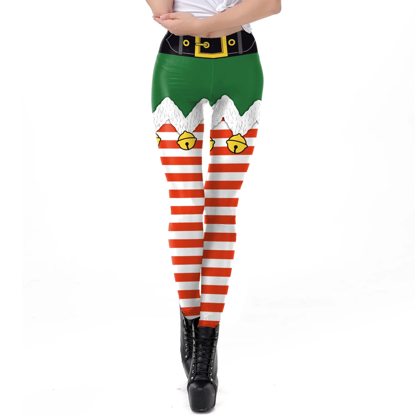 Warm Cozy Festive Christmas Knit Leggings for Women