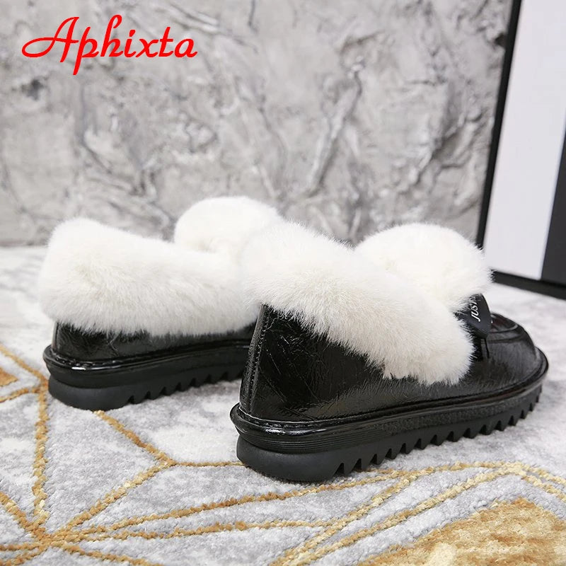 Waterproof Silver Bling Warm Plush Snow Boots for Women