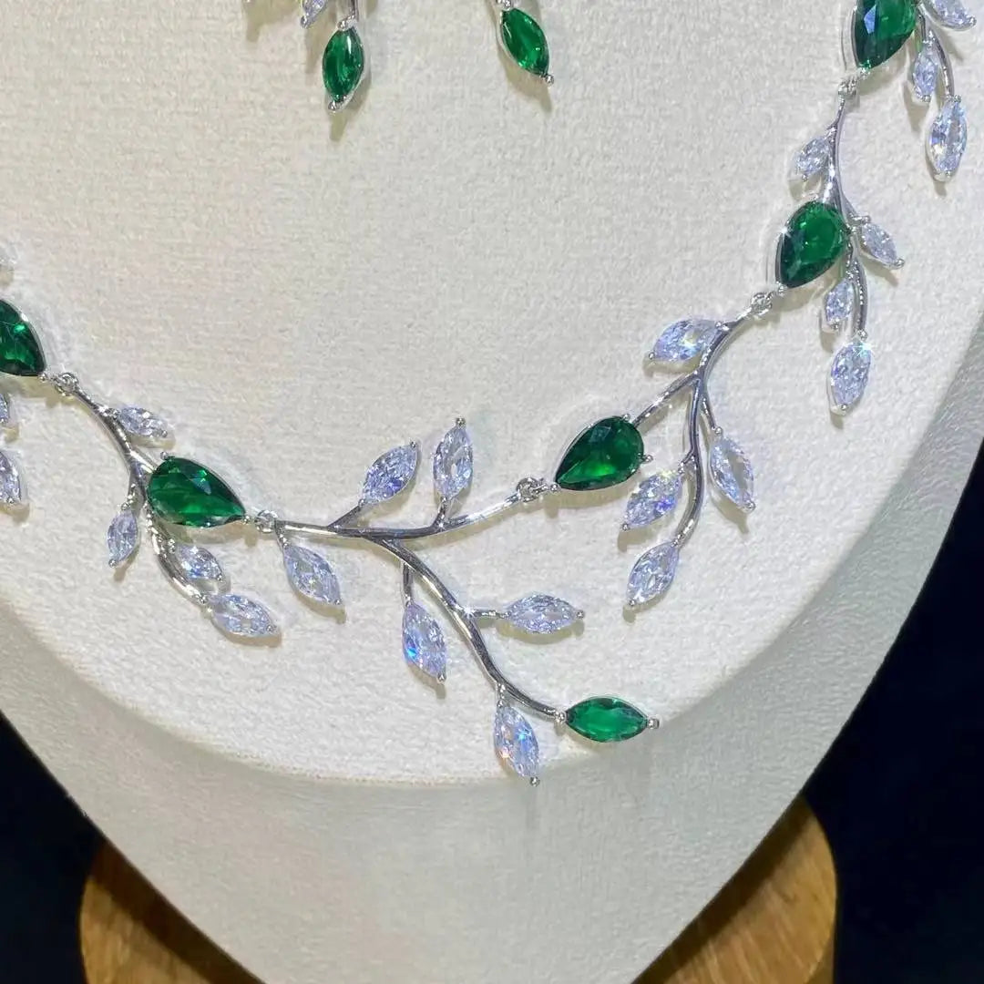 Water Drop Vine Zirconia Set