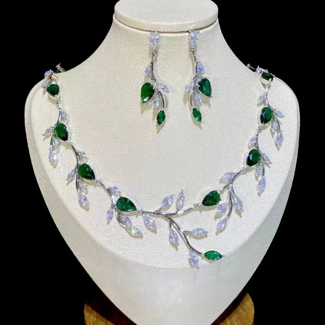 Water Drop Vine Zirconia Set