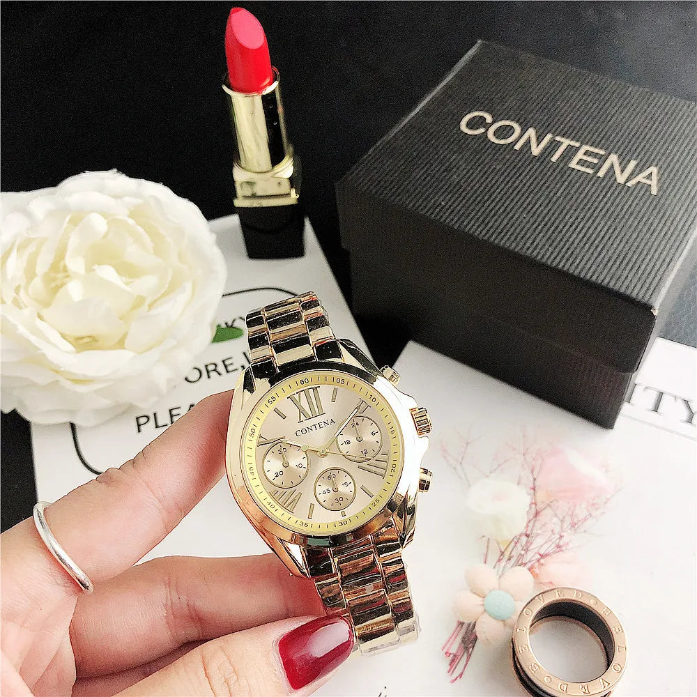 Stainless Steel Roman Numeral Watch