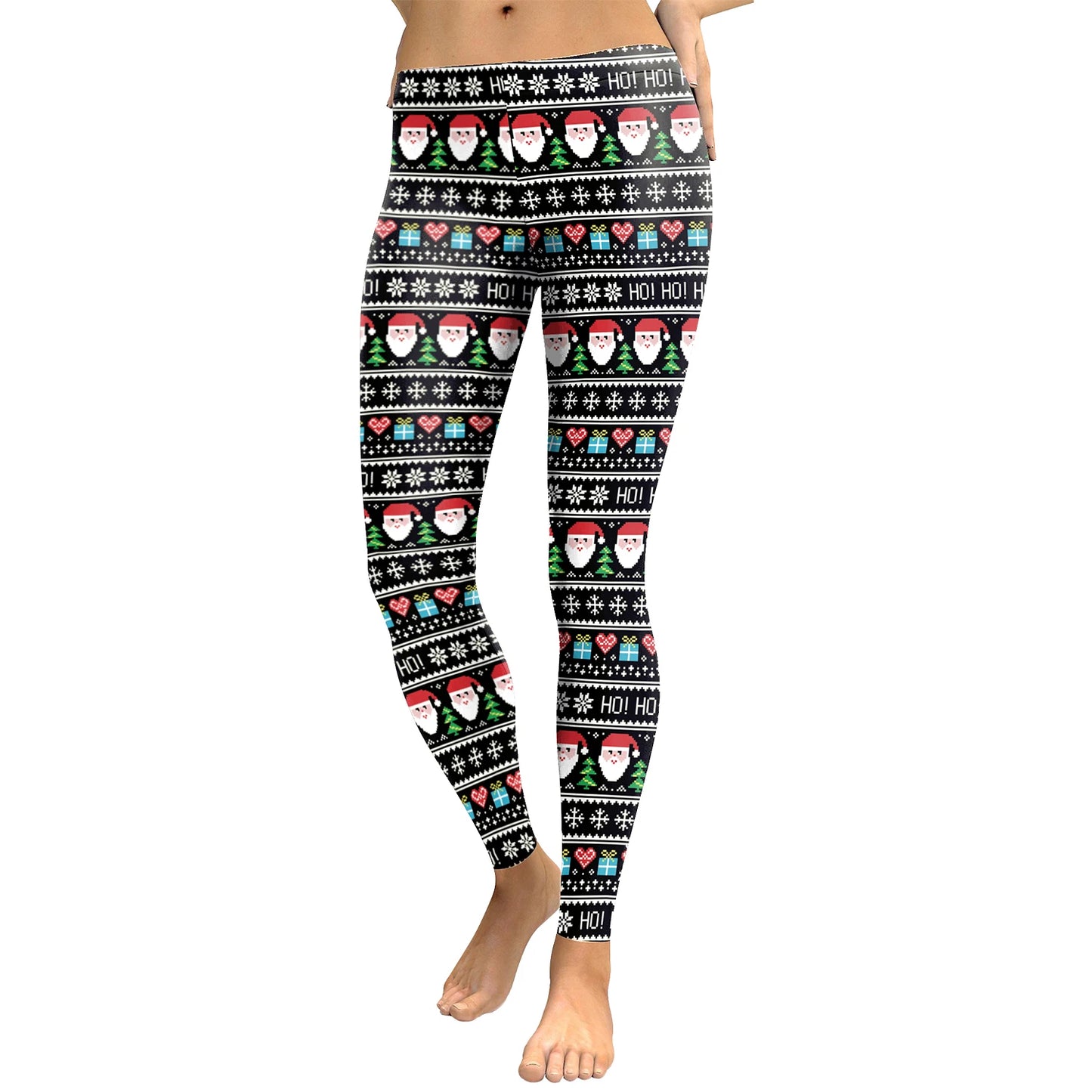 Warm Cozy Festive Christmas Knit Leggings for Women