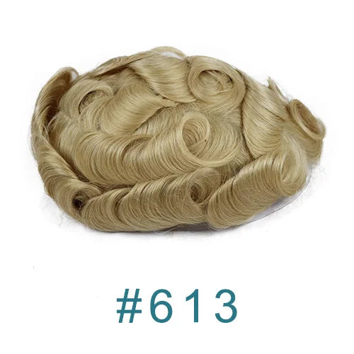 Natural Thin Skin Base Human Hair Toupee for Women