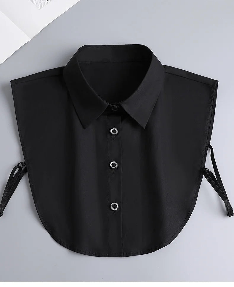 White Fake Collar Shirt Women Shawl Detachable Shirt Collar Lace False Collar Lapel Blouse Women Clothes Accessories Faux Col