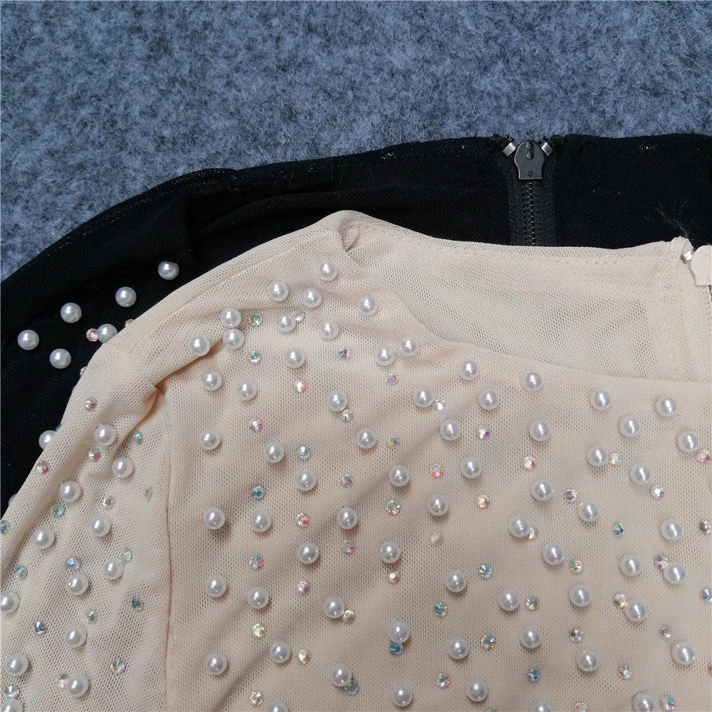 Beaded Pearl Top Two Piece Set