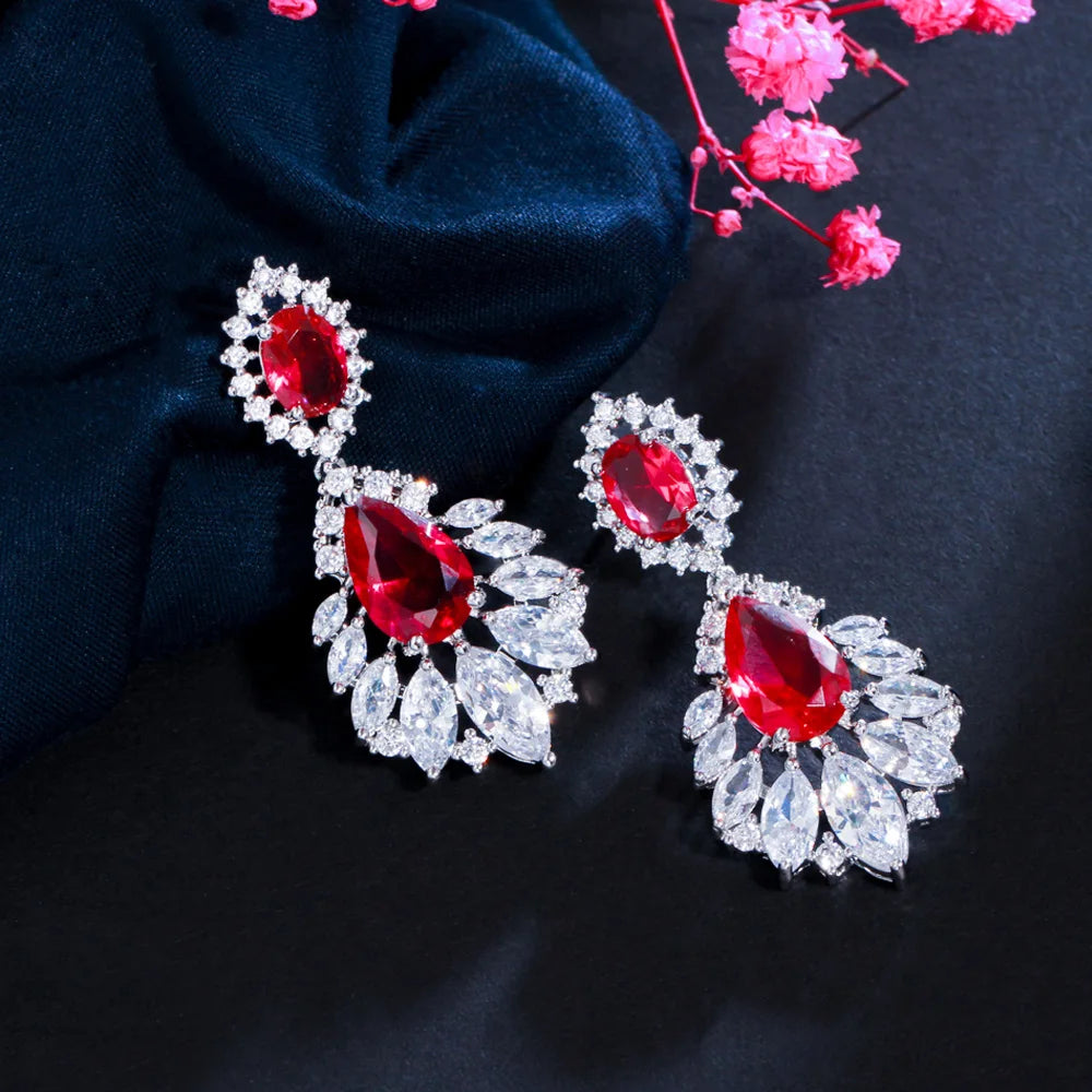 Elegant Cubic Zirconia Chandelier Drop Earrings for Women