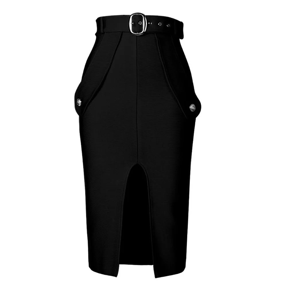 High Waist Lace Up Bandage Skirt