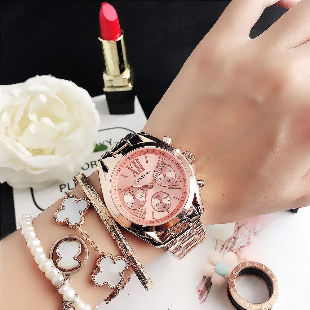 Stainless Steel Roman Numeral Watch