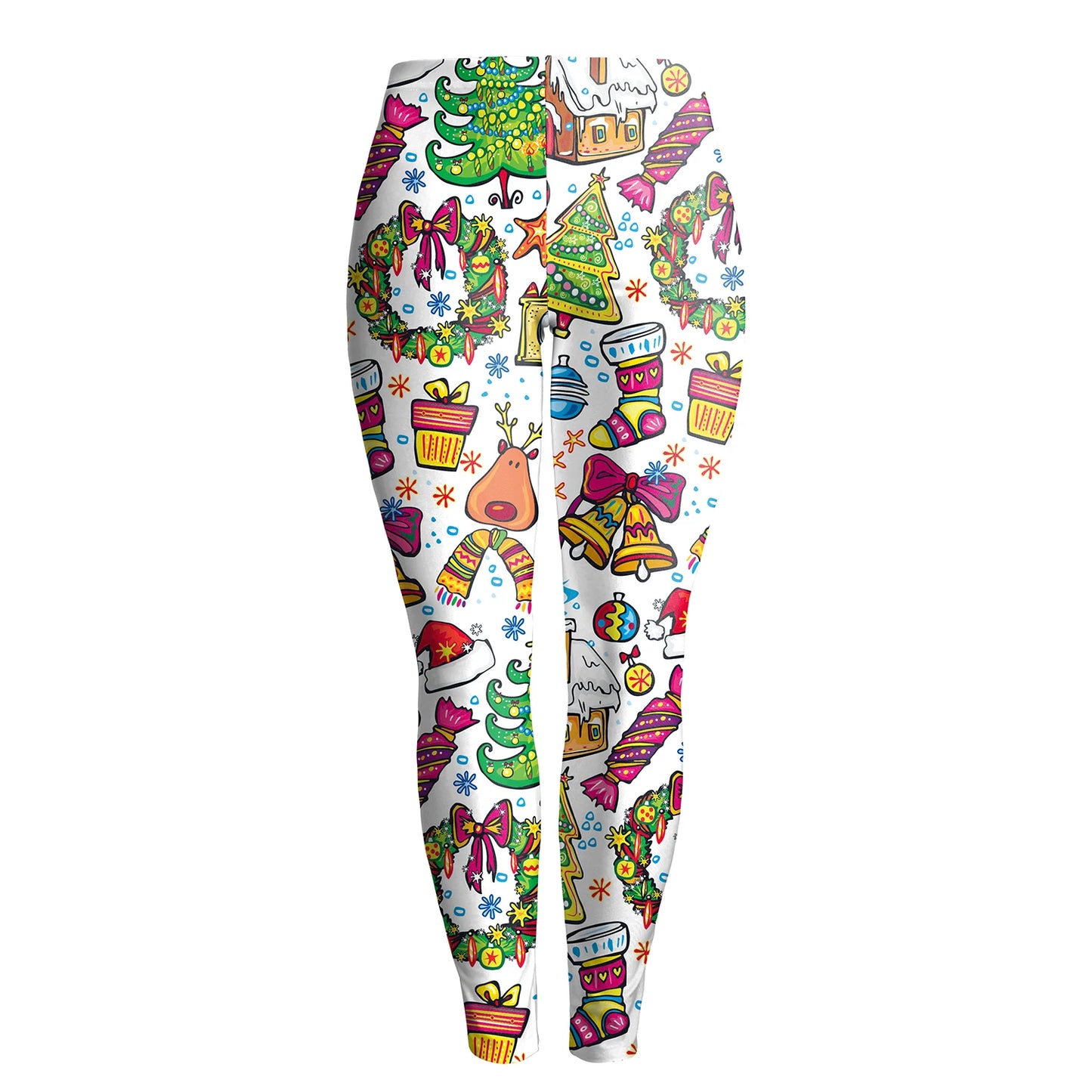 Warm Cozy Festive Christmas Knit Leggings for Women