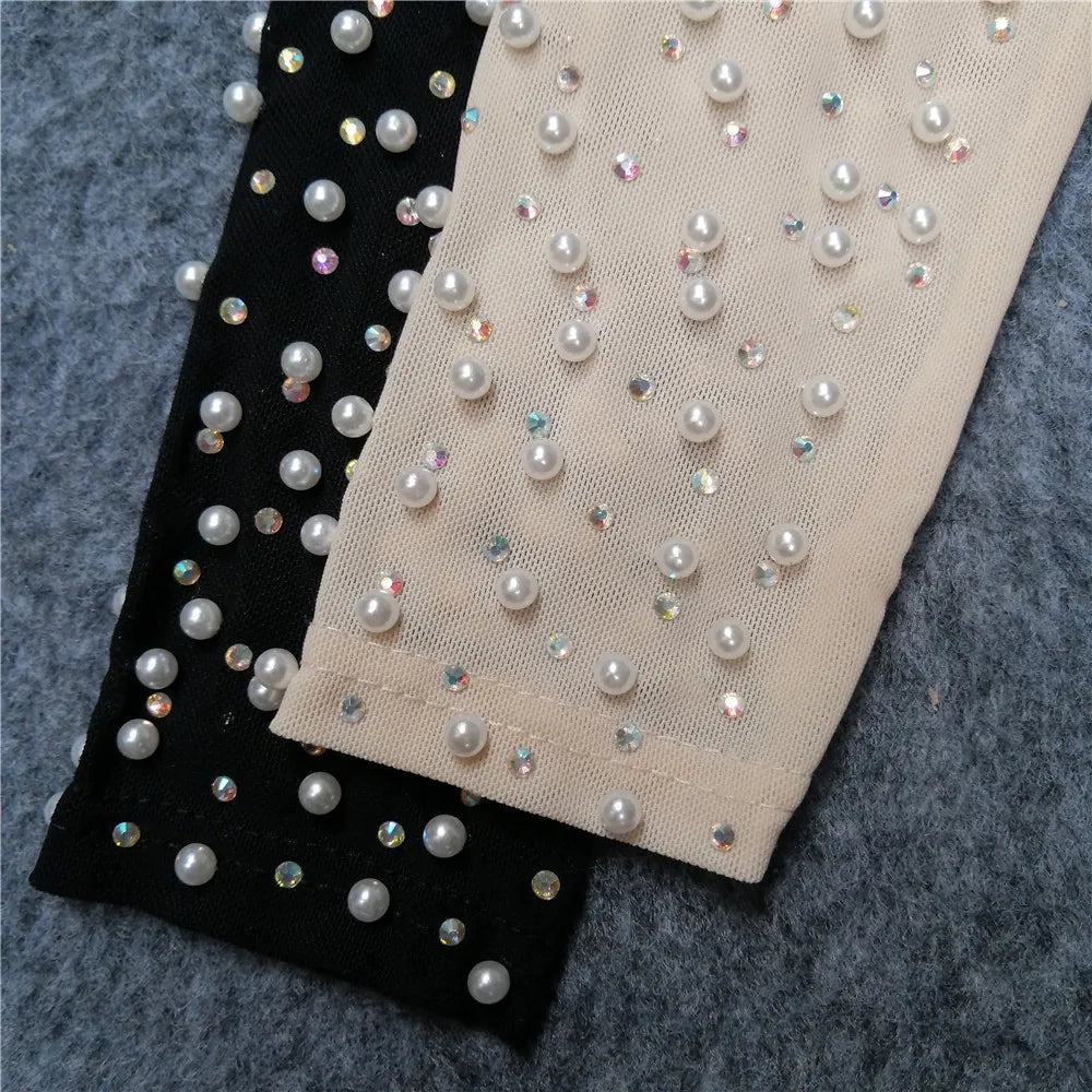 Beaded Pearl Top Two Piece Set