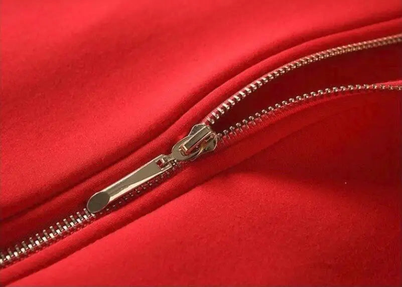 Red Sequined Beaded Elastic Lightweight Short Jacket for Women