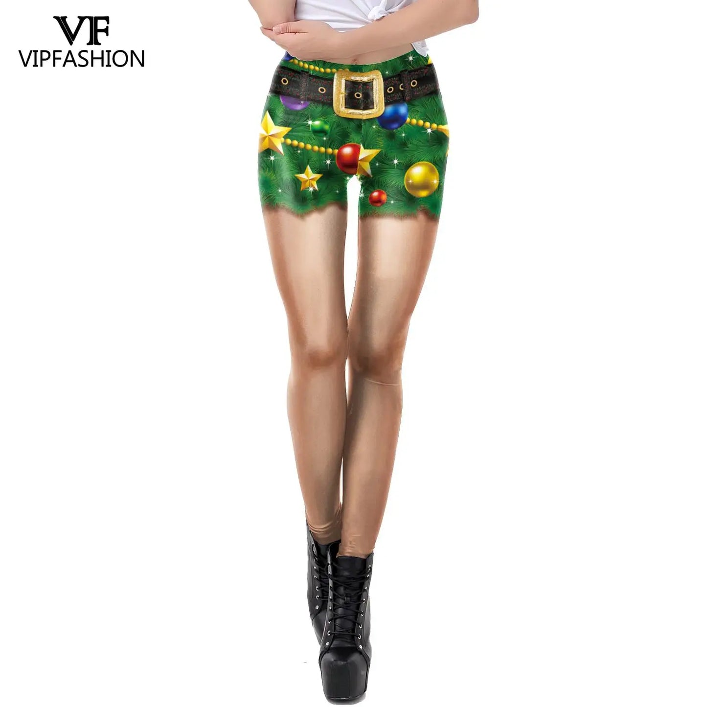 Cozy High Waist 3D Christmas Print Leggings for Women