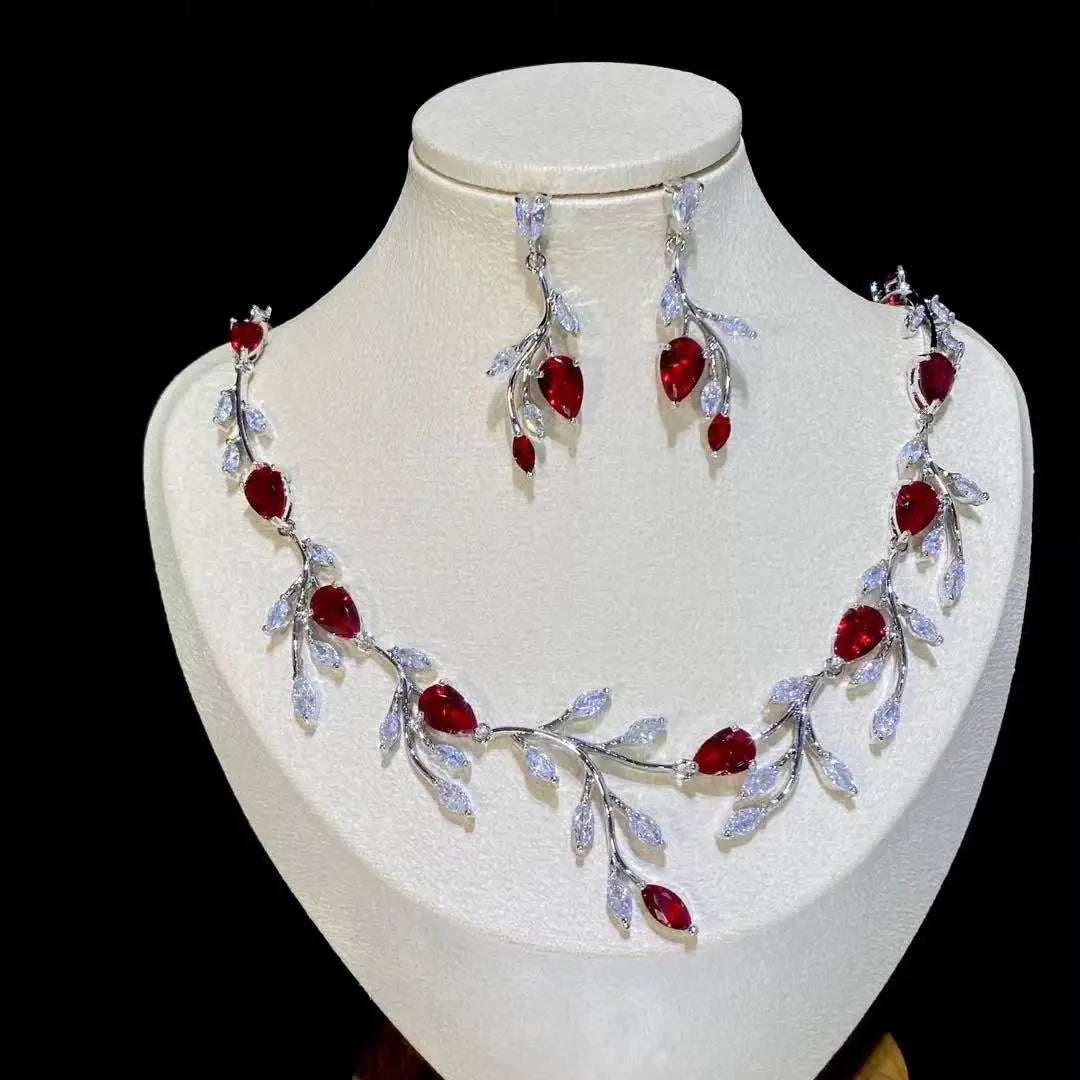 Water Drop Vine Zirconia Set