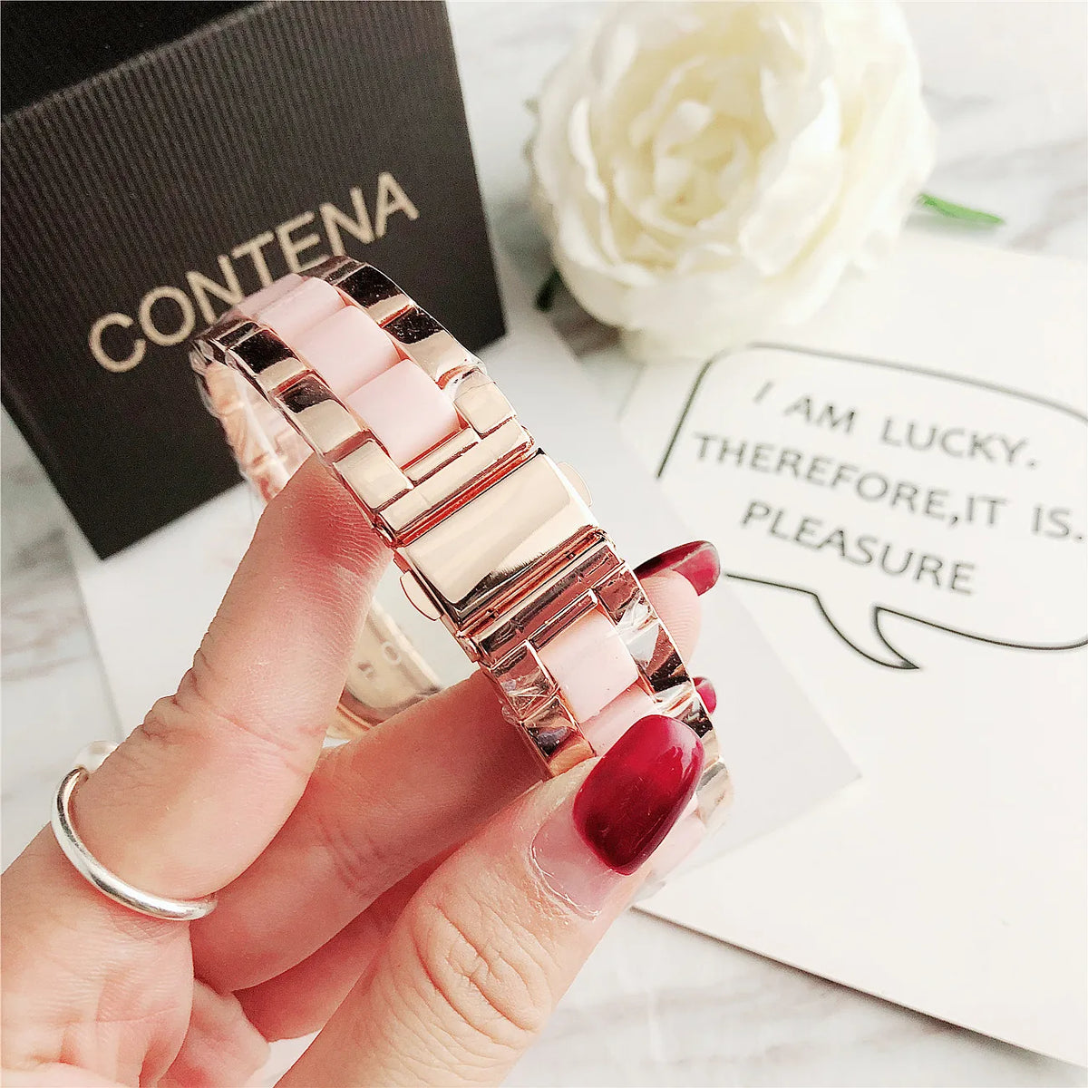 Rose Gold Stainless Steel Women's Watch