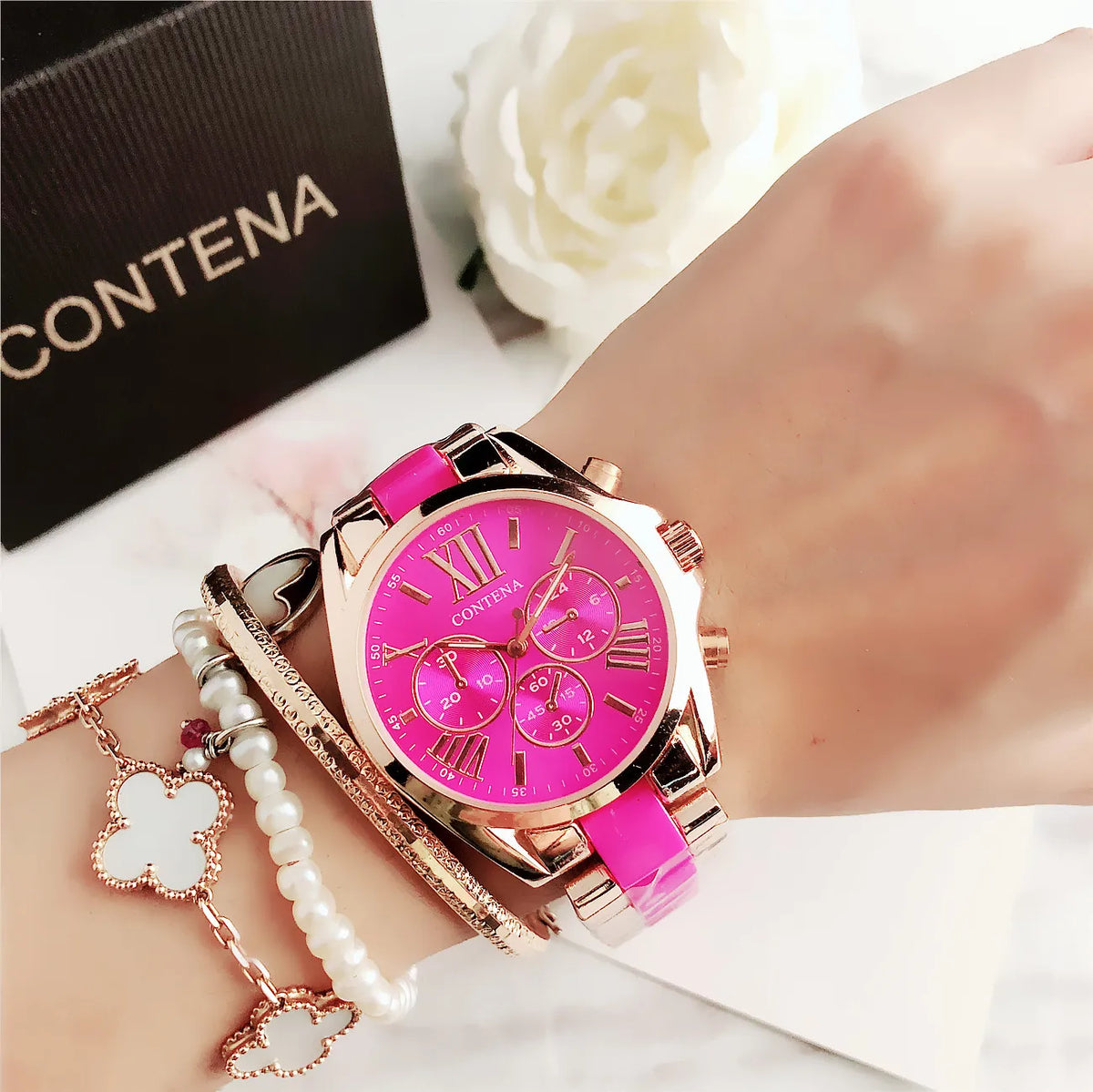 Rose Gold Stainless Steel Women's Watch