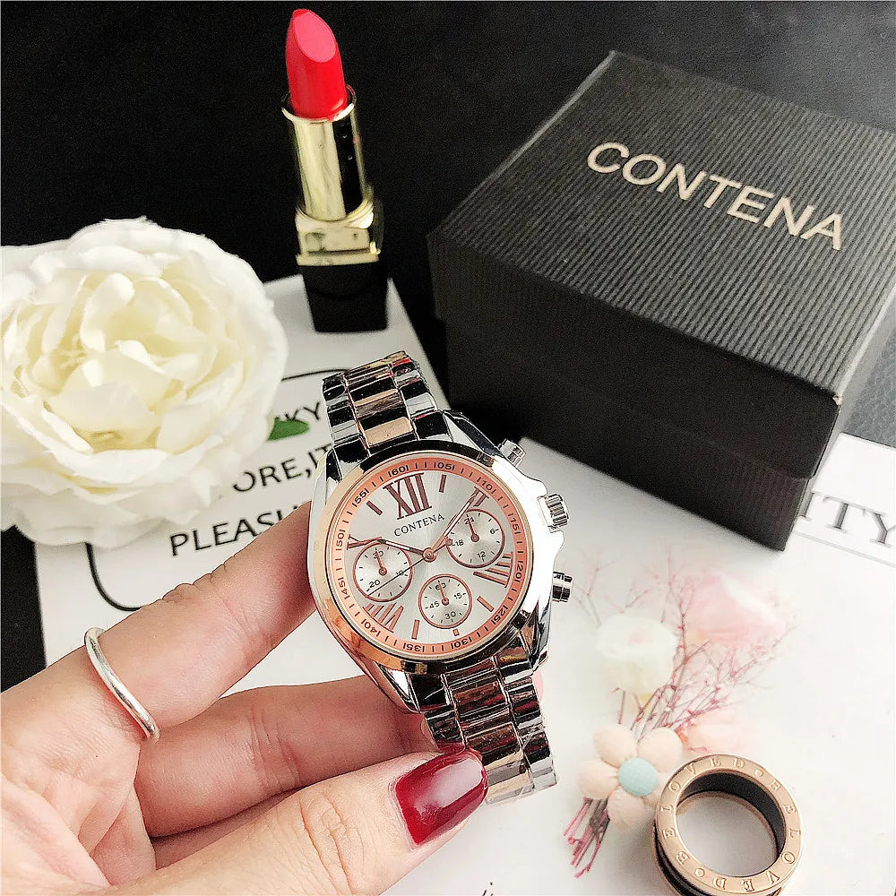 Stainless Steel Roman Numeral Watch